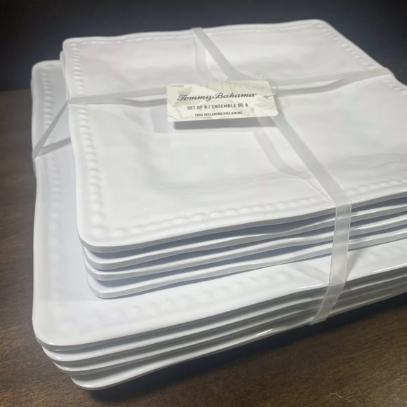 Tommy Bahama Dining 8pc Tommy Bahama Melamine Hobnail Square Dinner